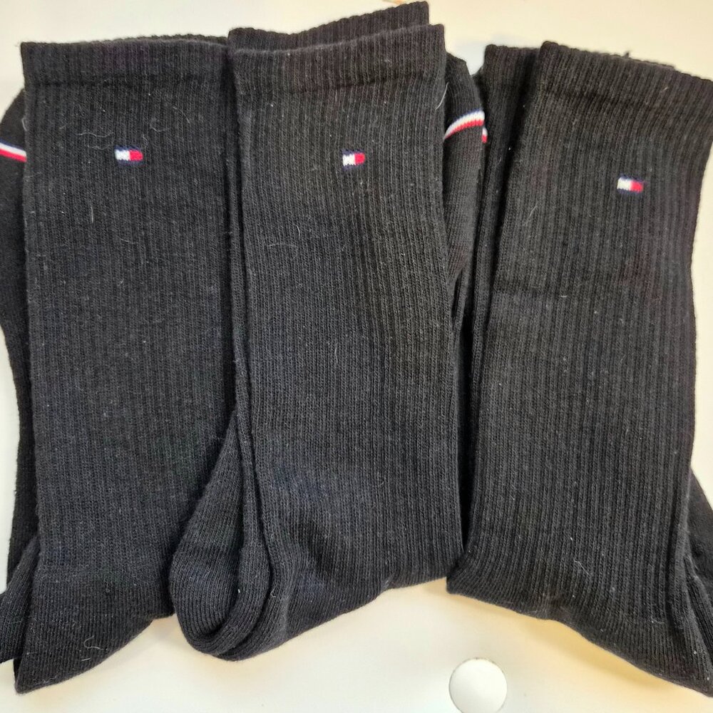 NEW Men Socks Black Athletic 3 Pairs for only $15 Black Tommie Hilfiger